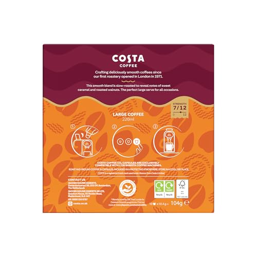 L"OR - Costa Smooth Medium Roast XXL Coffee Pods (Pack of 5, 50 Capsules) 9