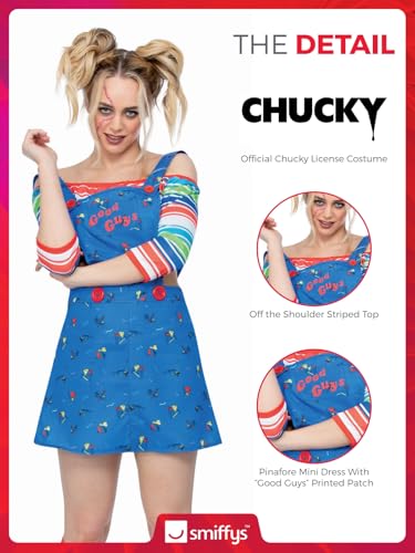 Smiffys Officially Licensed Chucky Costume for Women, Multi-Colour, Size S-UK