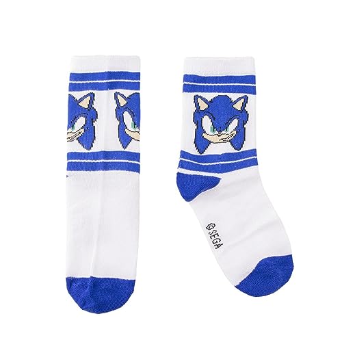 Sonic the Hedgehog Unisex Kids' Socks - Blue, Red, White (35-41)