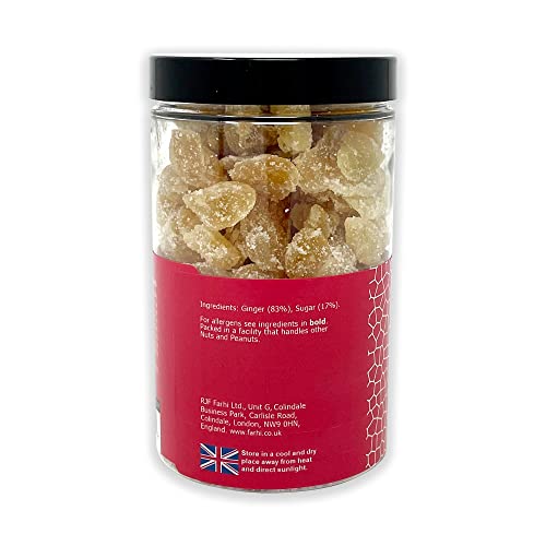 Rita Farhi Crystallised Ginger in Luxury Gift Jar | Sweet & Spicy Ginger Sweets 5