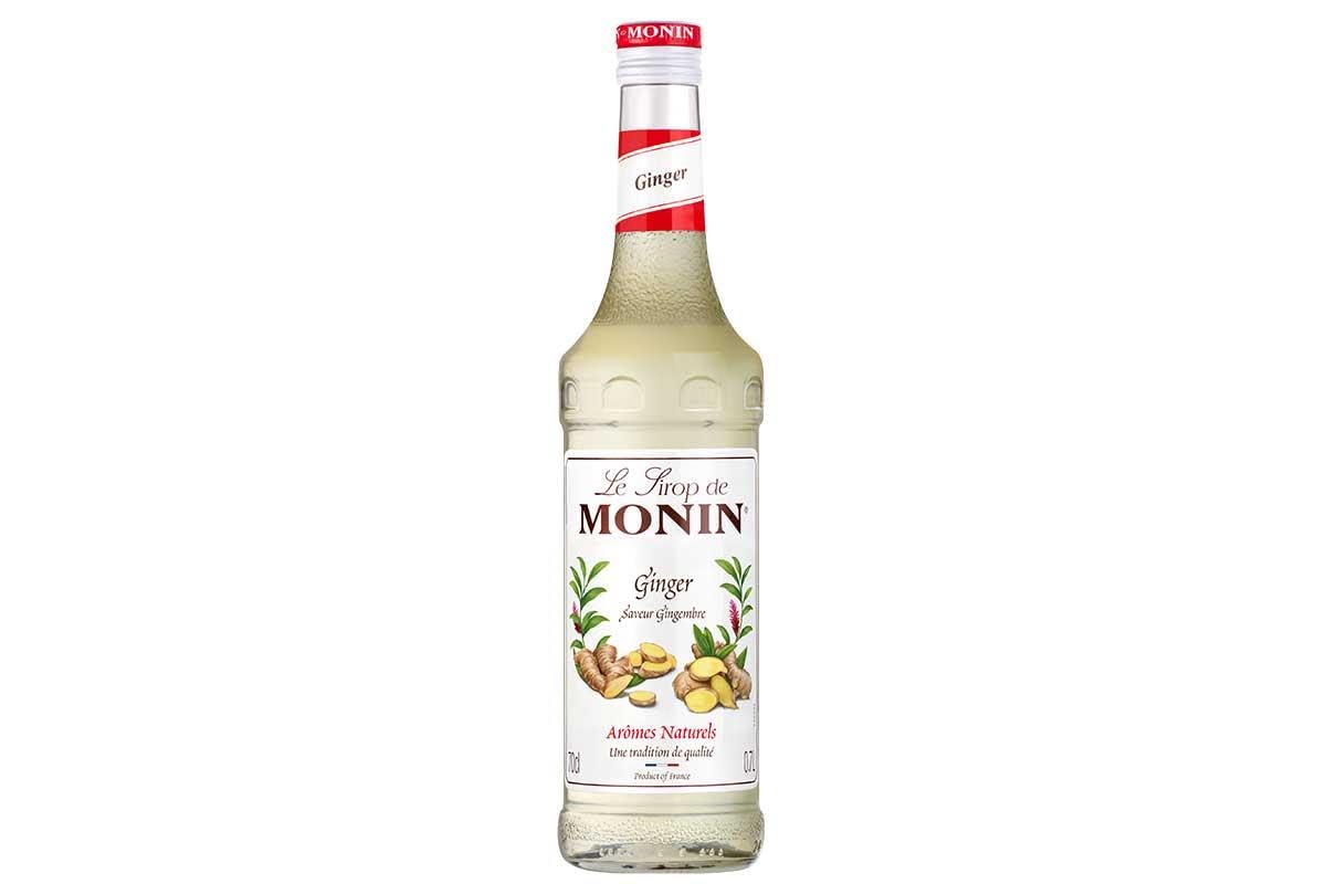 Monin Premium Ginger Syrup - Intense Root Ginger Flavor | 700ml Glass Bottle | Vegan & Natural 1