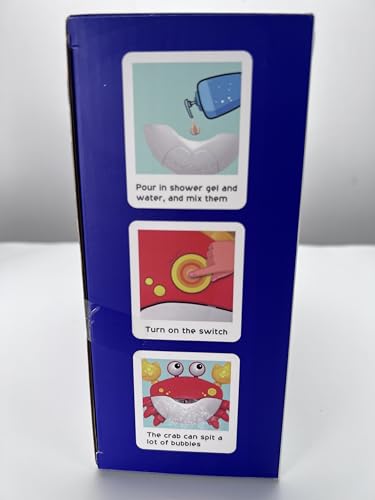 Jiosdo Crab Bath Bubble Maker - 2-in-1 Bubble & Music Toy for Toddlers 16