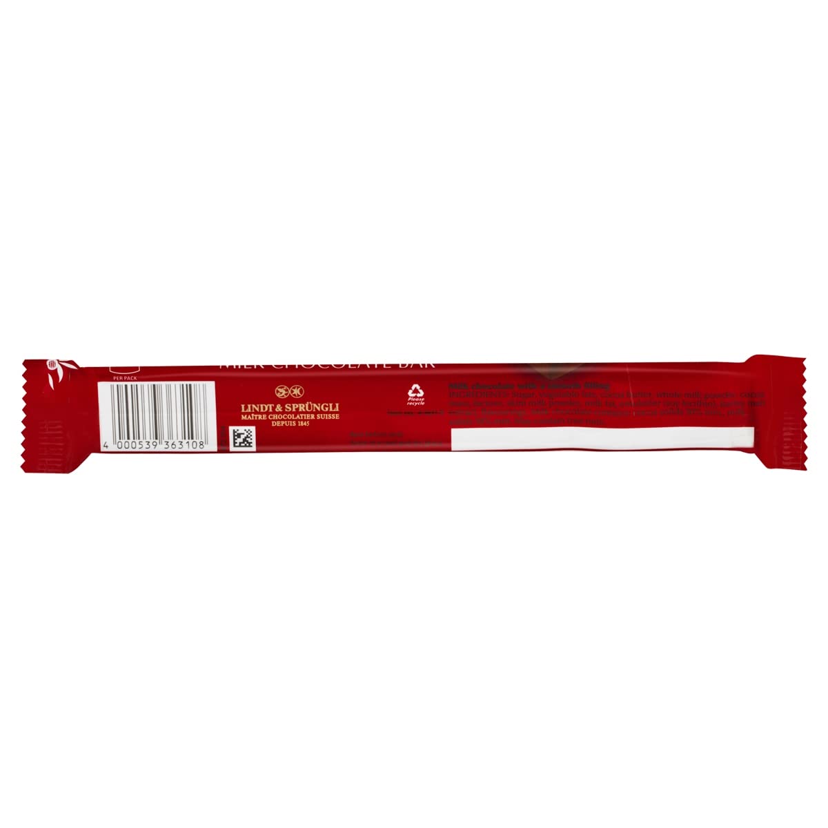 Lindt LINDOR Milk Chocolate Bars - Irresistibly Smooth Filling | 38g Bar | 24 Pack 2