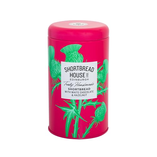 Shortbread House of Edinburgh Truly Handmade Shortbread Tin - All Butter with Hazelnuts & White Chocolate | 140g