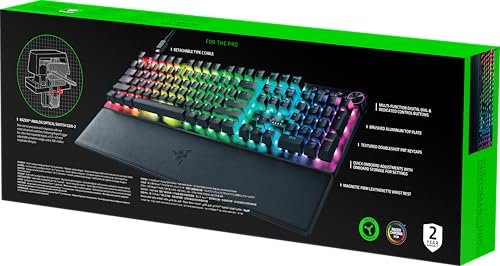 Razer Huntsman V3 Pro - Analog Optical Gaming Keyboard - Rapid Trigger & Snap Tap - UK Layout | Black 28