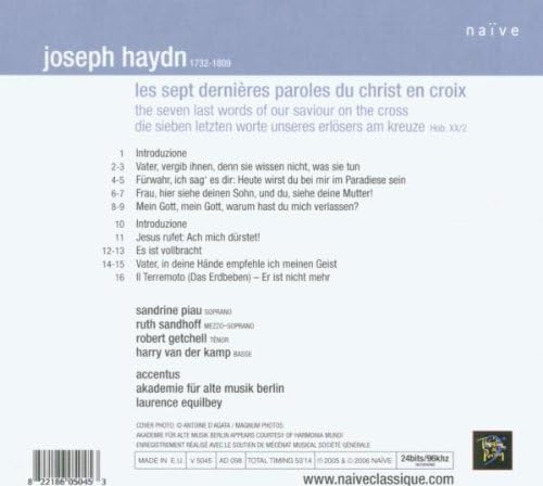 Haydn - Les Sept Dernieres paroles du Christ [Audio CD]