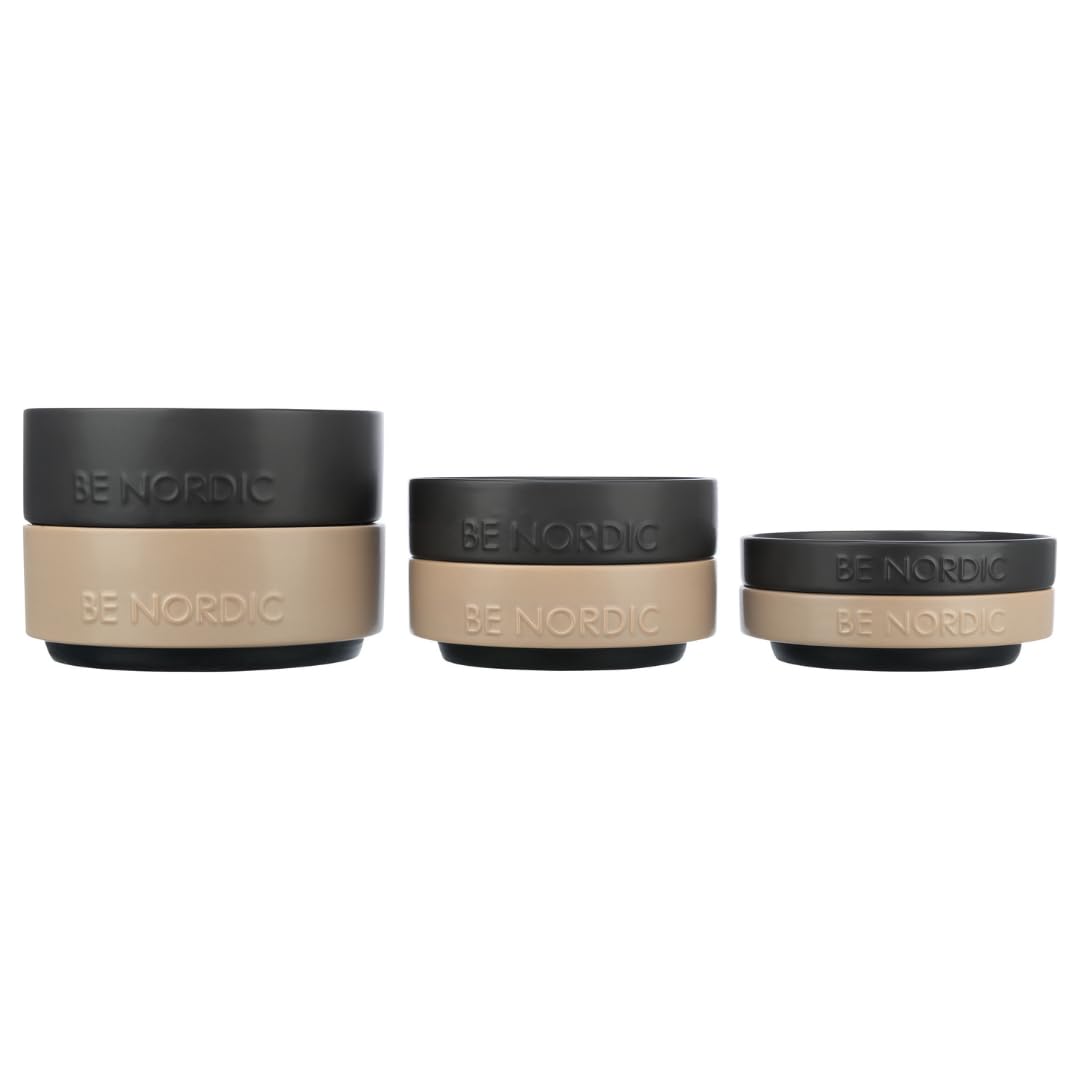 TRIXIE BE NORDIC Ceramic Dog Bowl - 500 ml | Taupe | Nonslip Base