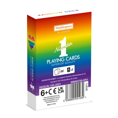 Waddingtons Number 1 Rainbow Playing Cards - 54 Cards, Unisex Children, Ages 6+ 9