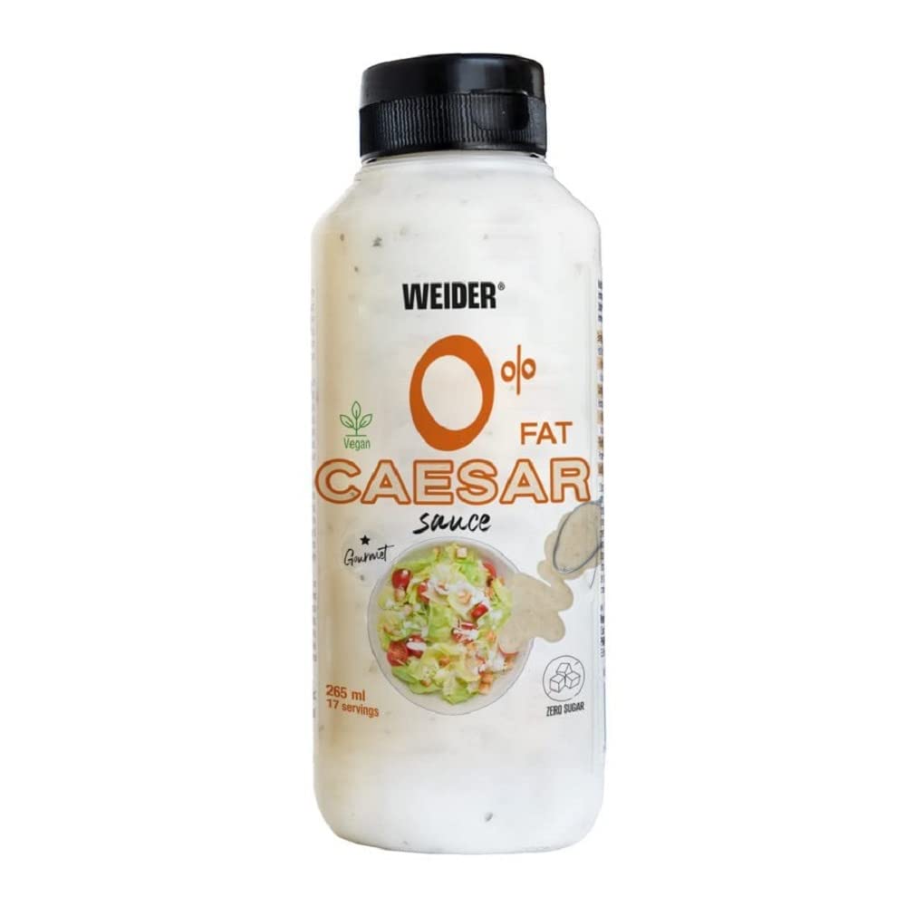 Weider Caesar Dressing Sauce - 0% Fat, 0% Sugar | 265 ml | Vegan Friendly 1