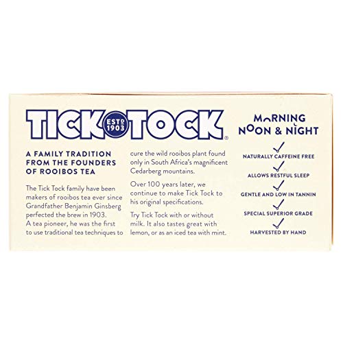 Tick Tock Rooibos Tea, 80 Teabags - Naturally Caffeine-Free Redbush Tea 4