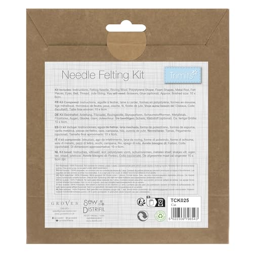 Trimits Needle Felting Craft Kit - Cat Design for Beginners 7