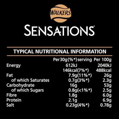 Sensations Roast Chicken & Thyme Thick Cut Premium Potato Crisps, Sharing Bag 150g 15