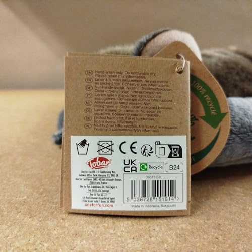Tobar Animigos World of Nature Bat Plush Toy - 46cm Wingspan, Brown 9