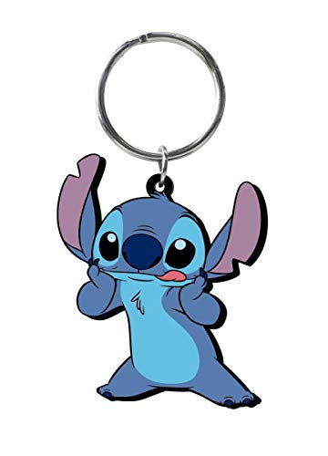 Disney Stitch Soft Touch PVC Key Ring (Disney Keychain)