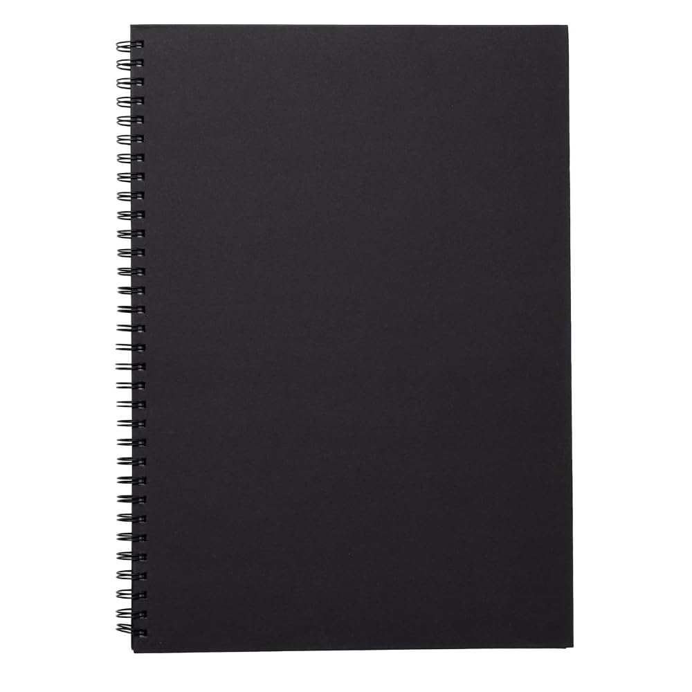 Hawksbill Skizzenbuch, A3, schwarz, Hardcover, Spiralbindung, 40 Blatt, 150 g/m², säurefreies Papier