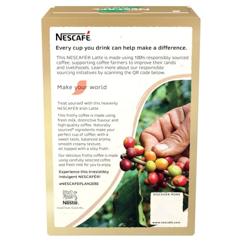 NESCAFÉ Irish Latte Instant Coffee 7 Sachets, 100% Responsibly Sourced 4
