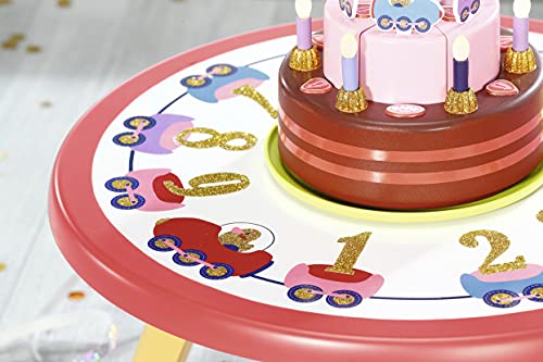 BABY Born Happy Birthday Party Table Playset - Interactive Musical Cake & Doll Accessories (6 Months+)