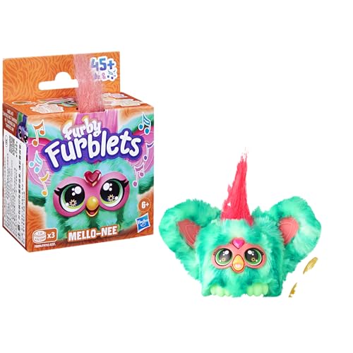 Furby Furblets Mello-Nee Mini Electronic Plush Toy with Keychain Clip 3