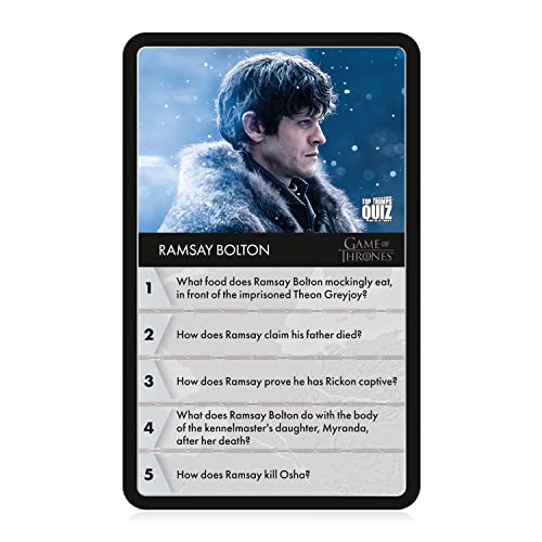 Top Trumps Game of Thrones Quiz Trivia Game, 500 Questions, 2+ Players, Ages 18+ 10