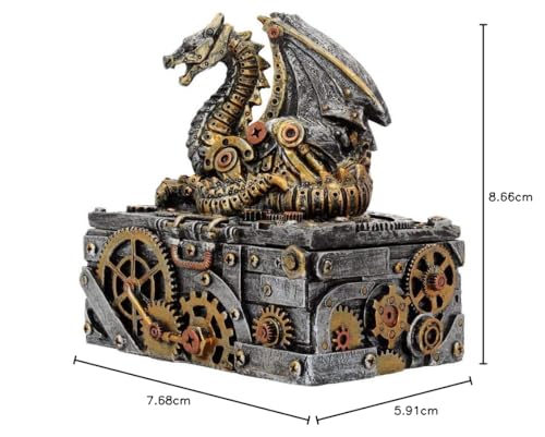 Nemesis Now Secrets of the Machine - Mechanical Dragon Steampunk Box