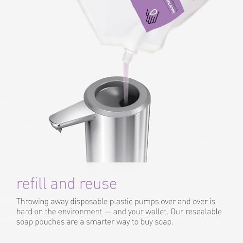 simplehuman CT1018 Geranium Hand Wash Liquid Soap - 1L Moisturising Vegan Formula 4