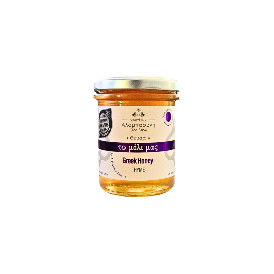 Alabasinis Family Greek Thyme Honey Raw Unfiltered Natural | 250g Jar