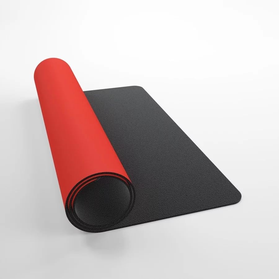 Gamegenic Prime 2mm Playmat - Red | Natural Rubber | Anti-Slip Backing