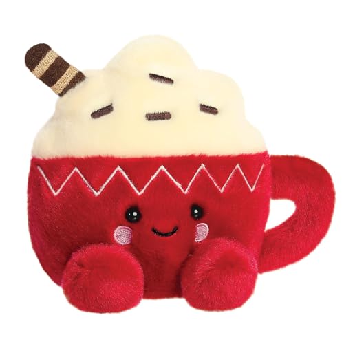 Aurora Palm Pals Cassia Hot Cocoa 5In Soft Toy - Red & White Plush, Bean-Filled Cuddly Stuffed Animal 4