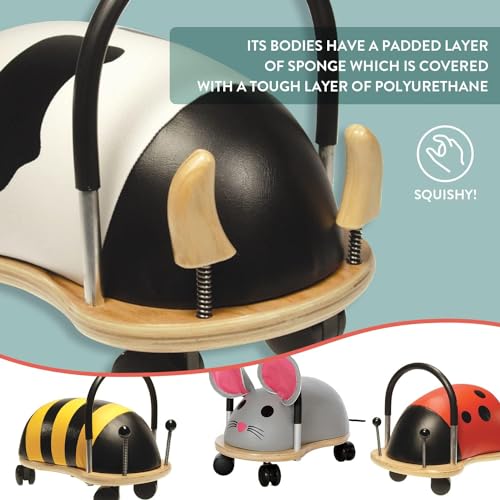 Wheelybug Toddler Wooden Ride-On - Small Bee | Ages 1-3 Years | Multi-Directional Castors 11