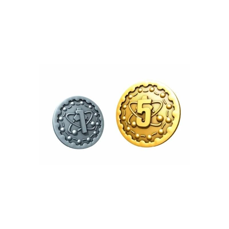 Board & Dice Nucleum Metal Coin Set - 65 Premium Zinc Alloy Coins | 50 Silver (1 Thaler), 15 Gold (5 Thaler) | Ages 3+