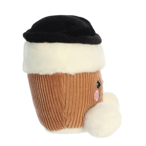 AURORA Palm Pals Essie Coffee Cup Stuffed Toy | 13cm | White & Brown | Recycled Fill 3