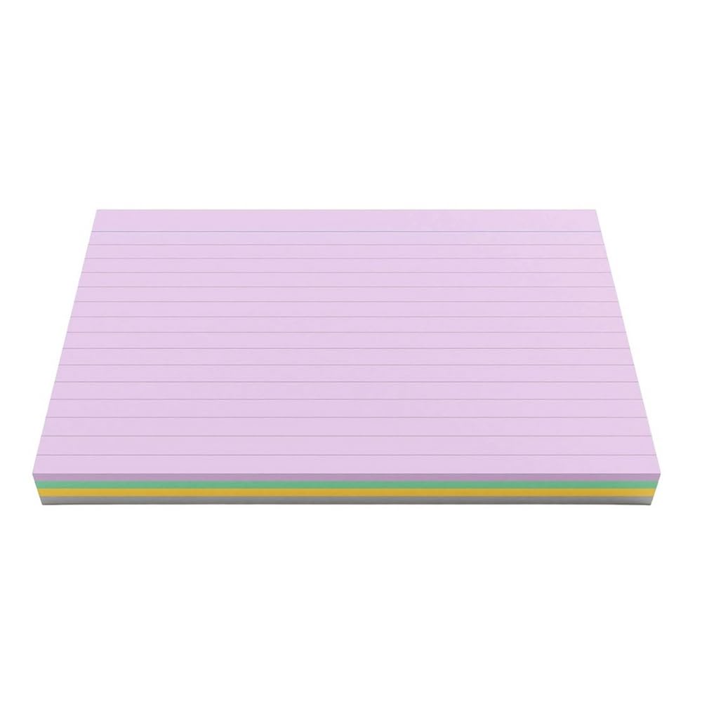 Silvine A6 Lined Index Cards - 100 Cards, Assorted Colours | 6x4 Size