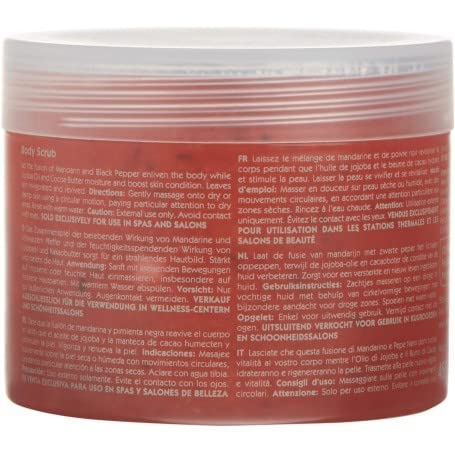 Kaeso Mandarin & Black Pepper Sugar Body Scrub - 450ml Exfoliation | Jojoba Enriched 3