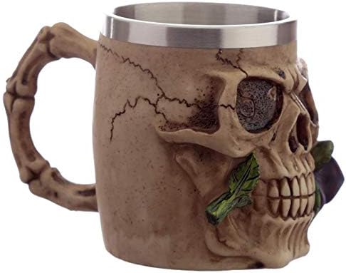 Puckator - Skulls and Roses Decorative Tankard Cup Gothic Home Decor - 1pc