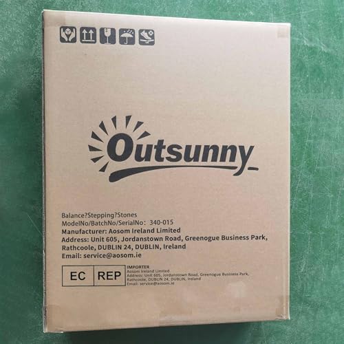 Outsunny Balance Stepping Stones Kids - 6-Piece Starfish Style Non-Slip Outdoor Play Set 19