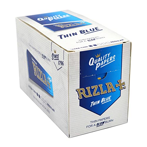 Rizla Blue Rolling Paper - 100 Booklets, Thin Paper for a Refined Smoking Experience, 10.01 x 8 x 7.01 cm