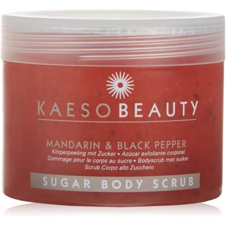 Kaeso Mandarin & Black Pepper Sugar Body Scrub - 450ml Exfoliation | Jojoba Enriched 2