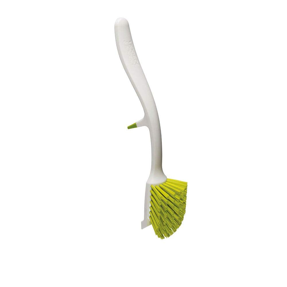 Joseph Joseph Edge Dish Brush - Integrated Sink Rest & Scraper | Green