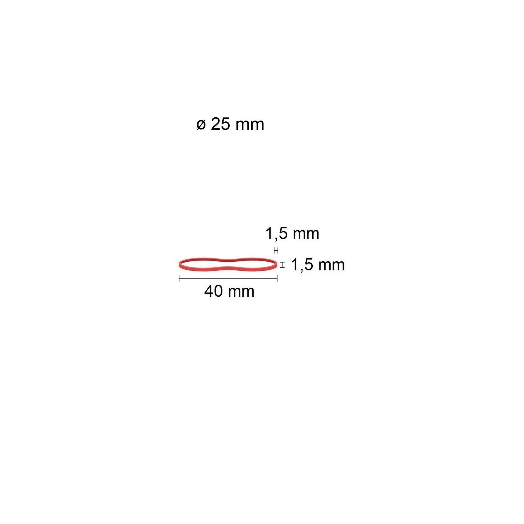D.RECT Rubber Bands - 100g Bag | Assorted Colours | 25mm Diameter x 1.5mm Width