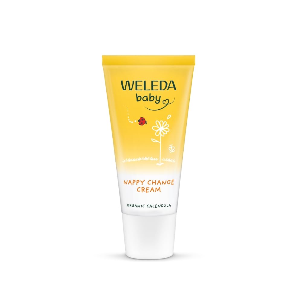 Weleda Calendula Nappy Cream - Baby Barrier Cream with Lanolin and Zinc Oxide, 30ml