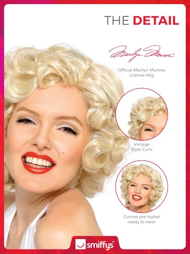 Smiffys Marilyn Monroe Short Blonde Curled Wig (42207)