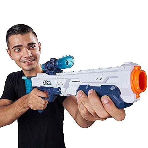 X Shot Excel - Hawk Eye Foam Dart Blaster with 16 Darts, Detachable Scope, and Tactical Grip