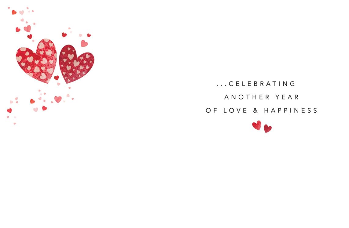 Piccadilly Greetings Anniversary Card for Brother & Sister-in-Law | 8 x 6 Inch | Red, Pink, or Gold Colors 2