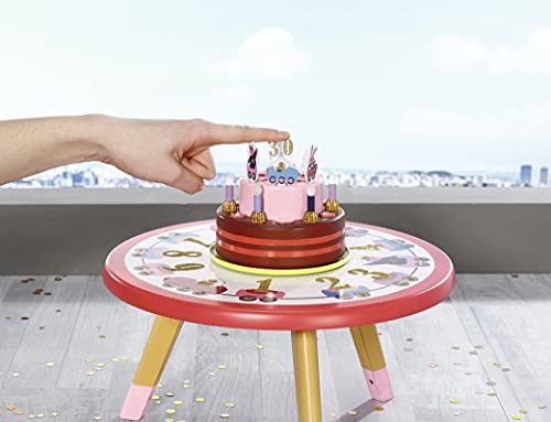 BABY Born Happy Birthday Party Table Playset - Interactive Musical Cake & Doll Accessories (6 Months+)