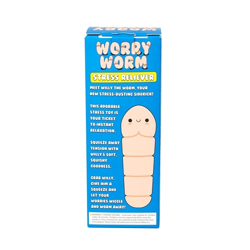 Worry Worm Stress Reliever – Squishy Willy Worm-Shaped Fidget Toy for Kids & Adults 11