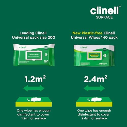 Clinell Universal Biodegradable Disinfectant Wipes - 6 x 140