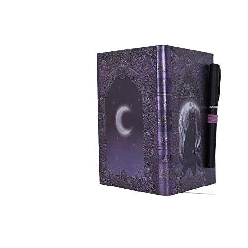 Nemesis Now Witches Spell Book with Pen Journal 18cm Purple