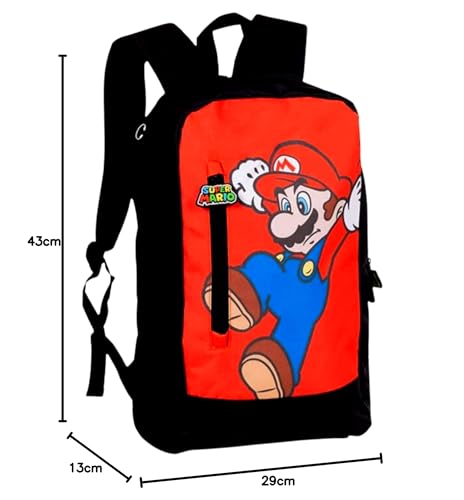 Toptoys2u Bargain Bundles Super Mario Twin Compartment Backpack (Mario-School-01)