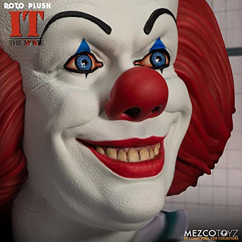 Mezco Designers Series - Roto Plush IT (1990): Pennywise - 18" Collectible Horror Plush for Ages 15+