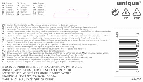 Unique - Rose Gold 13th Glitz Prism Birthday Banner (274cm) 5